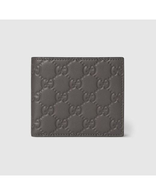 Gucci Gray Gg Emblem Coin Wallet for men