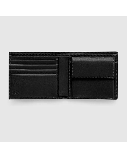 メンズ Gucci 〔グッチ インプリント〕コインウォレット, ブラック, レザー Black