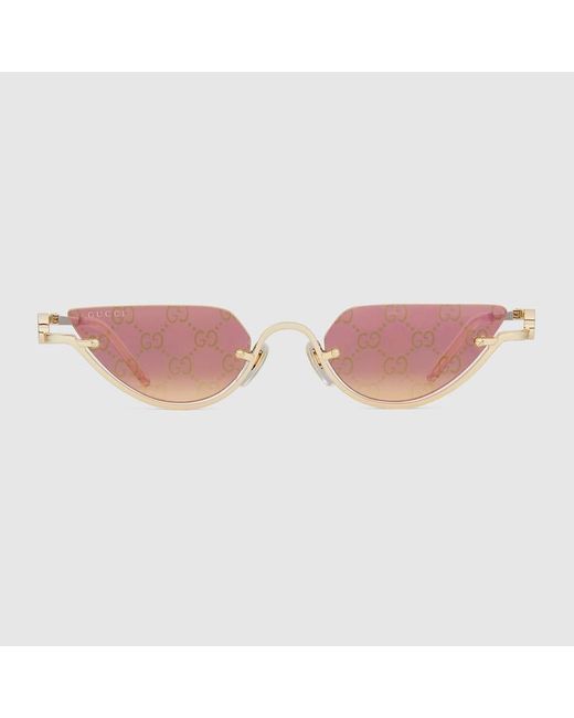 Gucci Red Cat-eye Frame Sunglasses