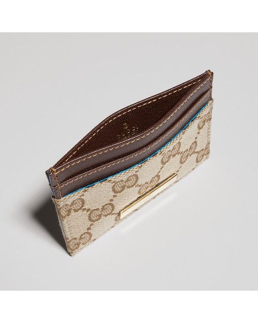 Gucci Metallic Card Case With Plaque