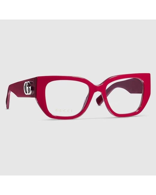 Monture Optique Papillon Gucci en coloris Red