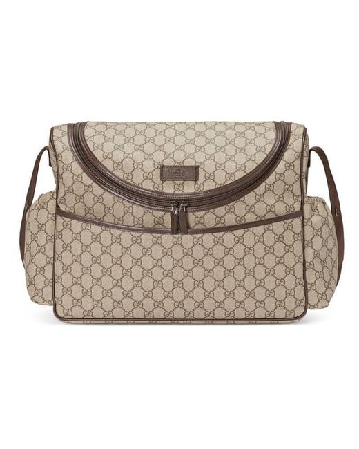 Sac à langer en toile Suprême GG Gucci en coloris Neutre | Lyst