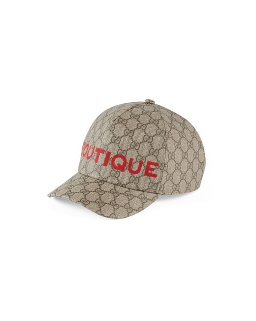 Gucci Natural GG Boutique Print Baseball Hat for men
