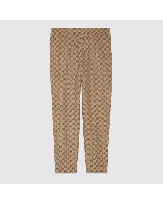 Gucci Natural Gg Canvas Jogging Pant, Gg Canvas for men
