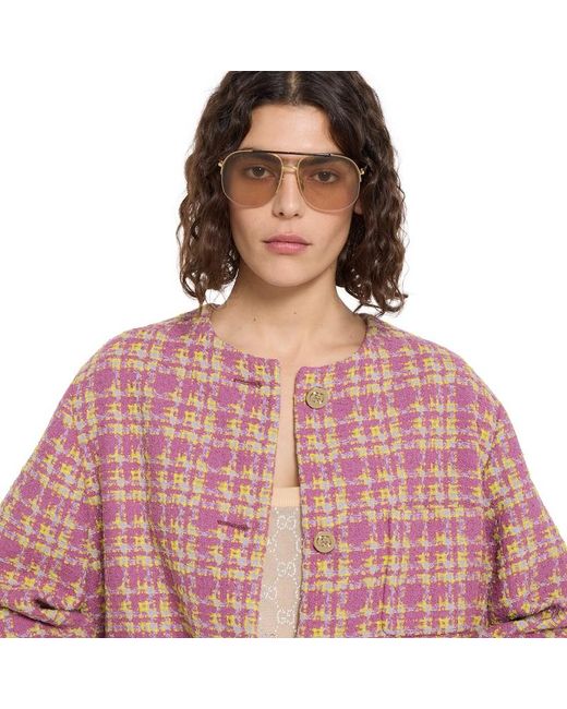 Gucci Pink Wool Bouclé Jacket