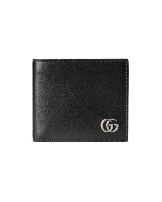 Portafoglio bi-fold gg marmontGucci in Pelle da Uomo colore Nero | Lyst