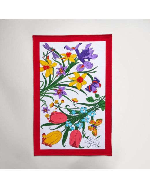 Gucci Green Printed Cotton Terrycloth Beach Blanket