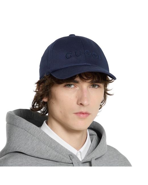 Casquette En Coton Avec Broderie, Taille Gucci pour homme en coloris Blue