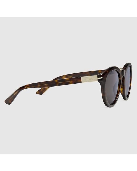 Gucci Brown Round-frame Sunglasses for men
