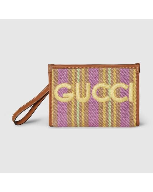 Gucci Pink Pouch With Logo