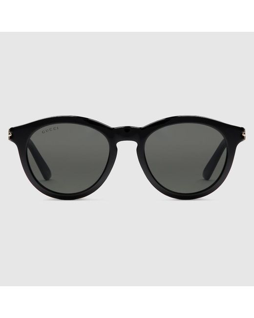 Gucci Sonnenbrille Mit Rundem Rahmen in Black für Herren