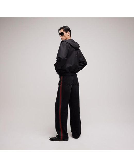 Gucci Black Reversible Cotton Canvas Zip Jacket for men