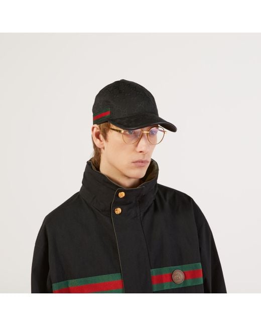 Gucci Original GG Canvas Baseball Hat With Web in Black for Men