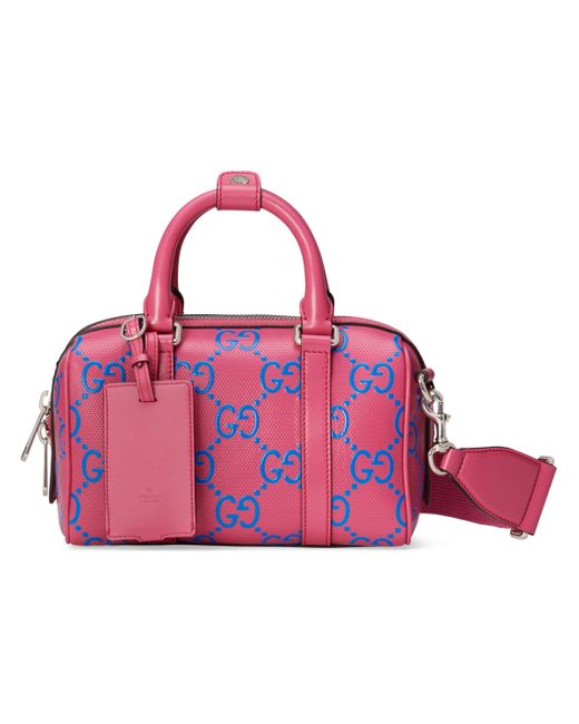 Gucci Pink GG Embossed Mini Duffle Bag