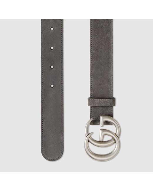 Gucci Black Gg Marmont Thin Belt, Size 100 for men