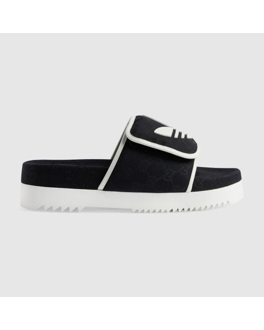 Gucci Black Adidas X Slide Sandal for men