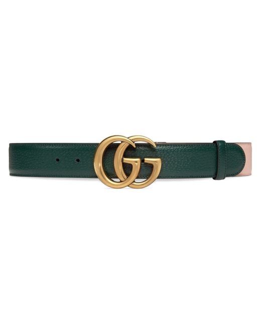 Gucci Green Belt With Double G