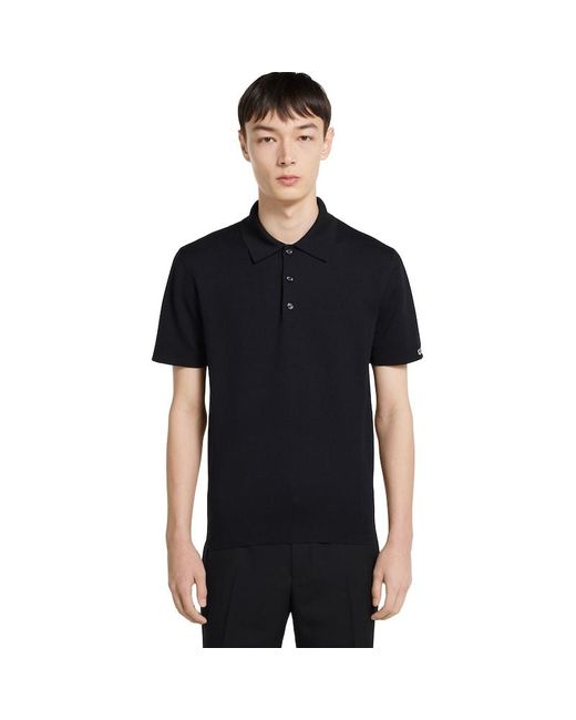 Gucci Black Silk Cotton Knit Polo Shirt, Size Xl, Ready-To-Wear for men