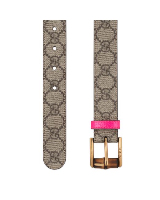 Gucci Belt With Bamboo Buckle in Natural | Lyst