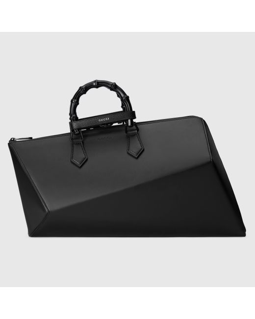 Gucci Black Polygon-shaped Duffle Bag for men