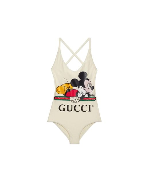 Gucci White "Disney x " Badeanzug