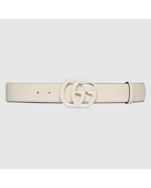 Gucci Natural GG Marmont Wide Belt
