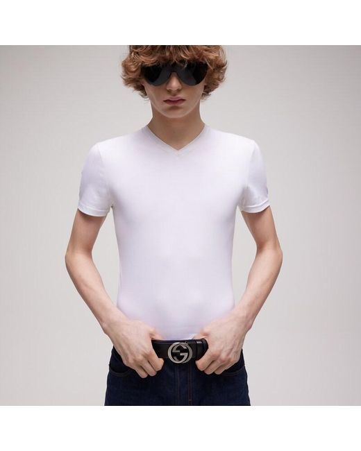 Gucci Black Wide Belt With Interlocking G Buckle, Size 100 for men