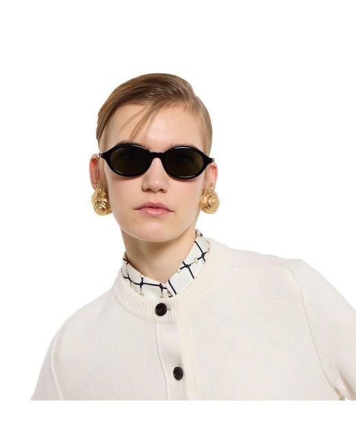 Gucci Black Round Frame Sunglasses