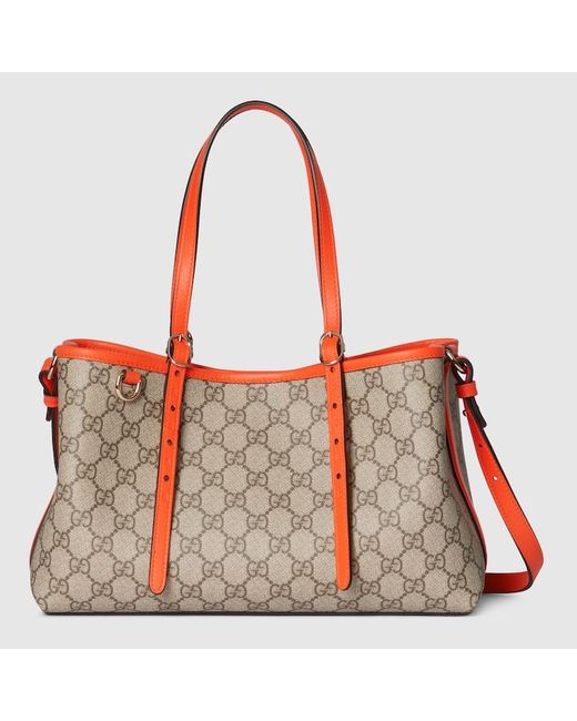 Gucci Red Gg Emblem Medium Tote Bag