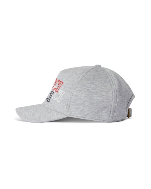 Gucci Gray Baseball Hat With Embroidery for men