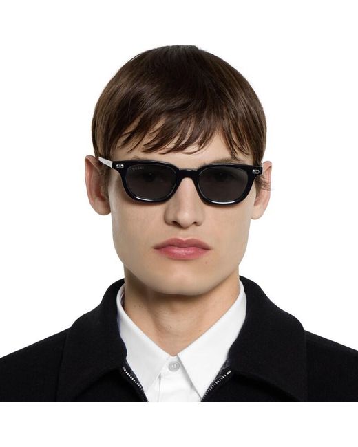Gucci Blue Oval Frame Sunglasses for men