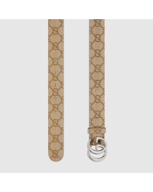 Gucci Brown Gg Marmont Belt, Size 100