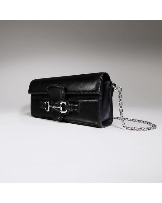 Gucci Black Wallet On Chain With Horsebit