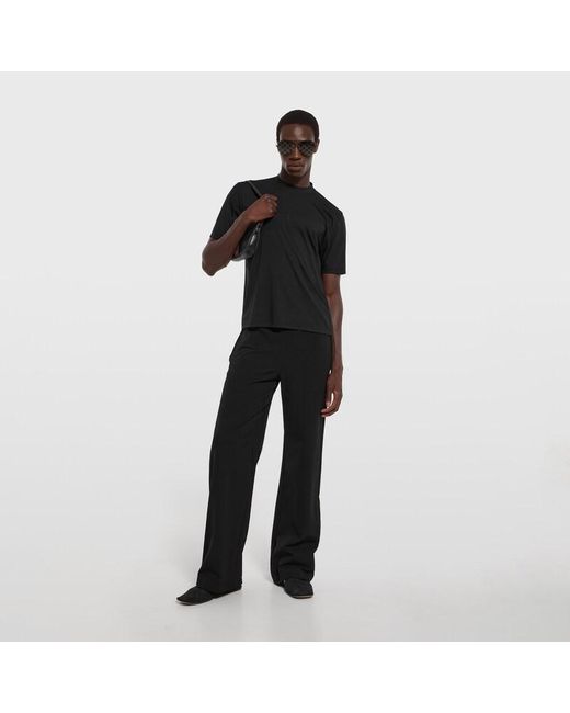Gucci Black Soft Rayon Jersey T-Shirt With Embroidery for men