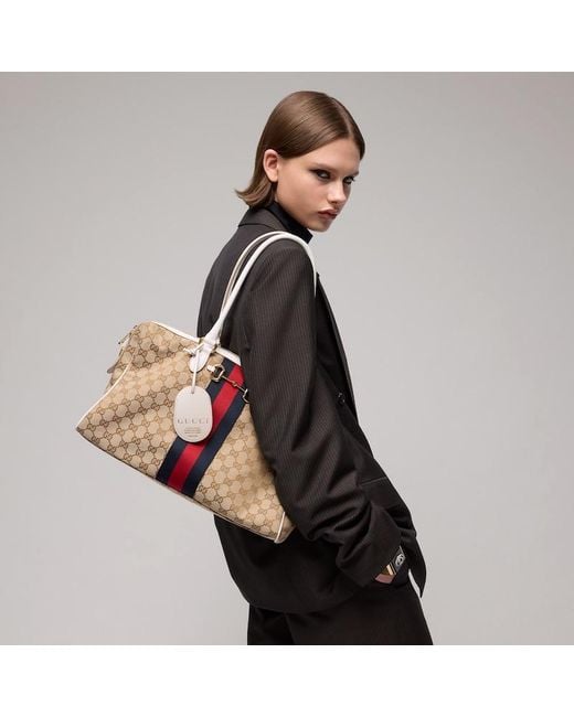 Gucci Natural Borsetto Large Boston Bag