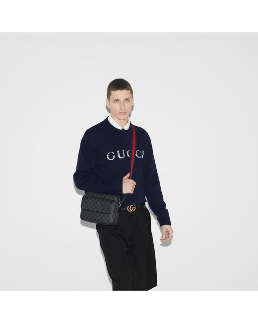 Gucci Black Gg Small Crossbody Bag for men
