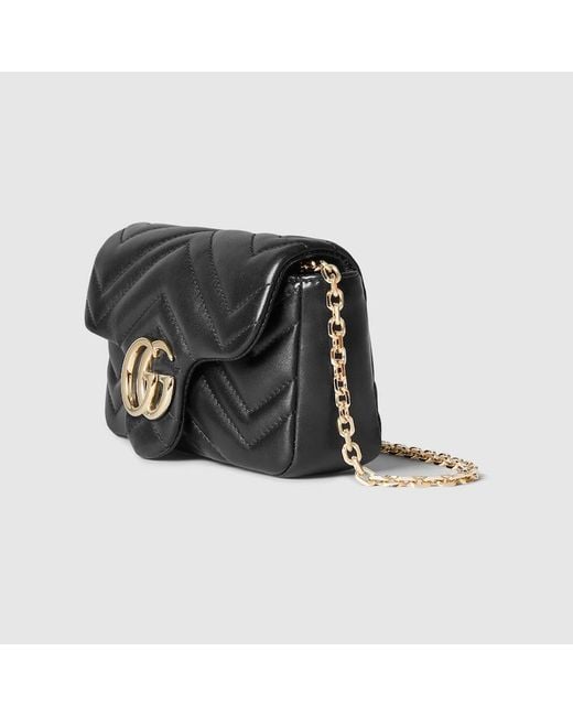 Gucci Black Gg Marmont Mini Shoulder Bag