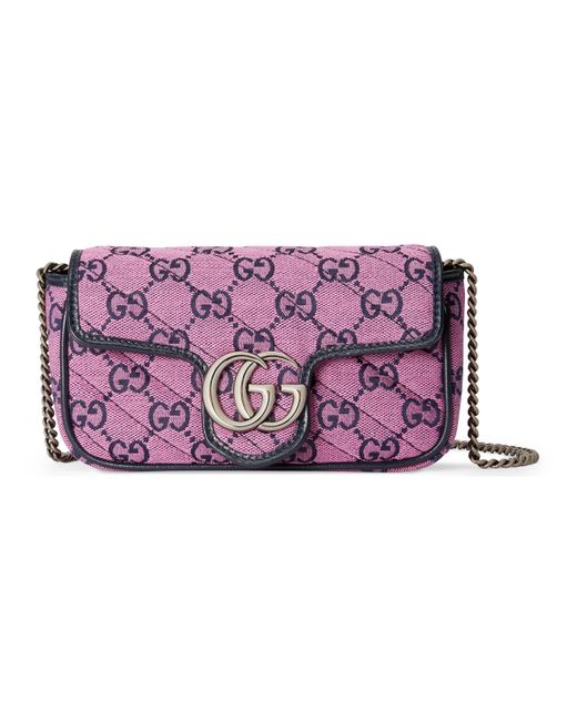 Gucci Pink GG Marmont Pink Super Mini Bag For Sale at 1stDibs