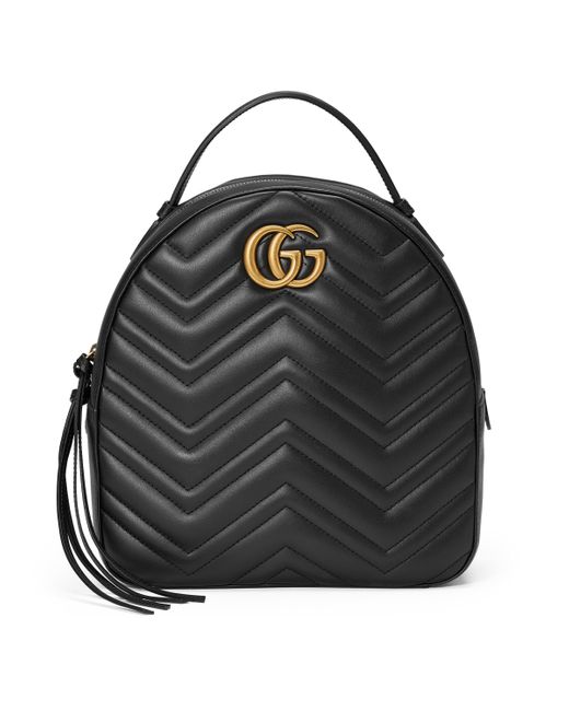 Gucci Black GG Marmont Quilted Leather Backpack