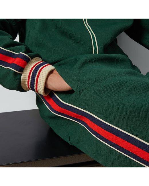 Gucci Shorts Aus GG Jerseyjacquard in Green für Herren