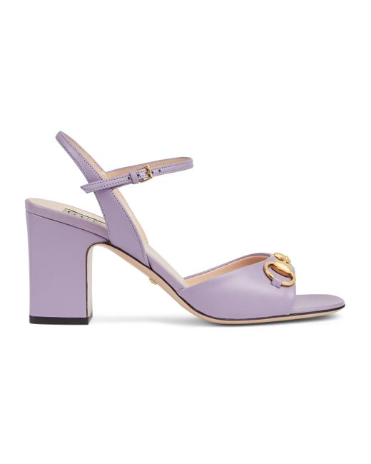 Gucci Pink Horsebit Mid-heel Sandal