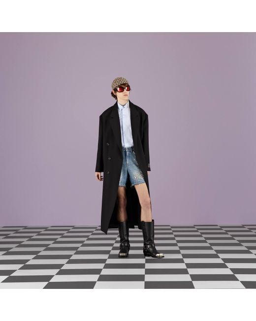 Gucci single cheap breasted wool coat