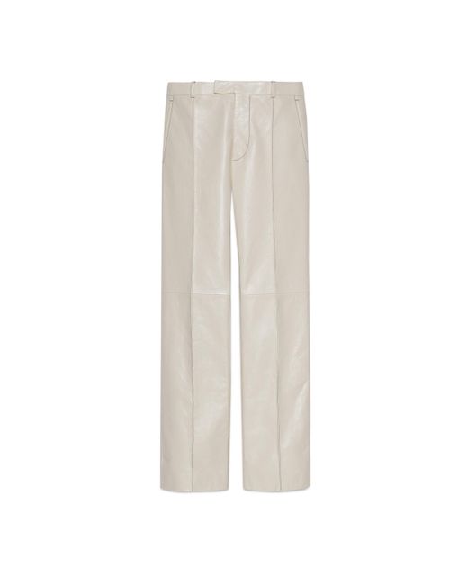 Gucci Soft Leather Pant in White for Men Lyst