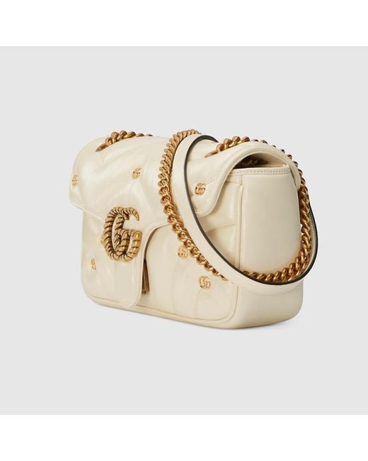 Gucci Natural GG Marmont Small Shoulder Bag