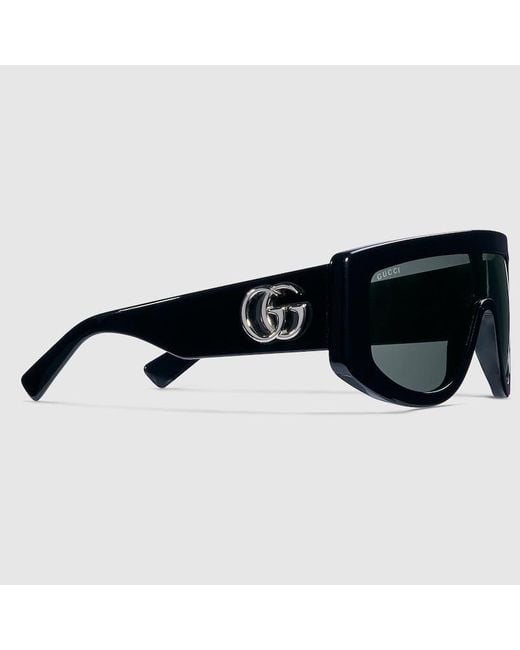 Lunettes De Soleil Rectangulaires Gucci en coloris Black