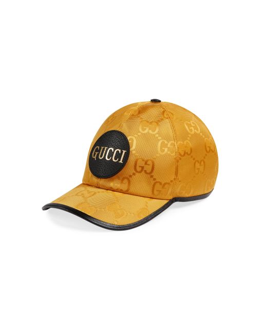 Gucci Yellow Off The Grid Baseball Hat for men