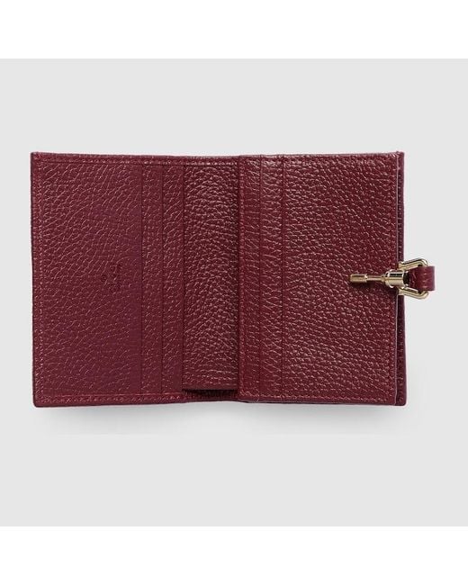 Gucci Red Jackie 1961 Card Case Wallet