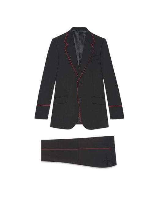 Gucci Black Heritage Tuxedo With Piping for men