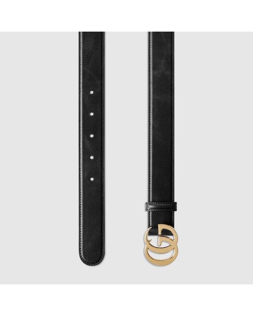 Gucci Black Gg Marmont Belt, Size 100
