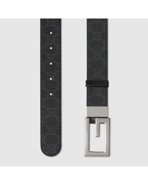 Ceinture Réversible Avec Boucle G Carré, Taille 100 Gucci pour homme en coloris Black
